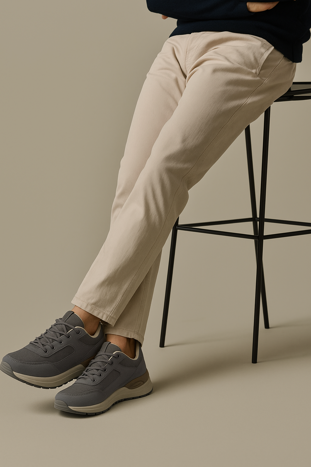 Men's Casual Sneakers – Durable Chunky Sole Shoes for Daily Wear