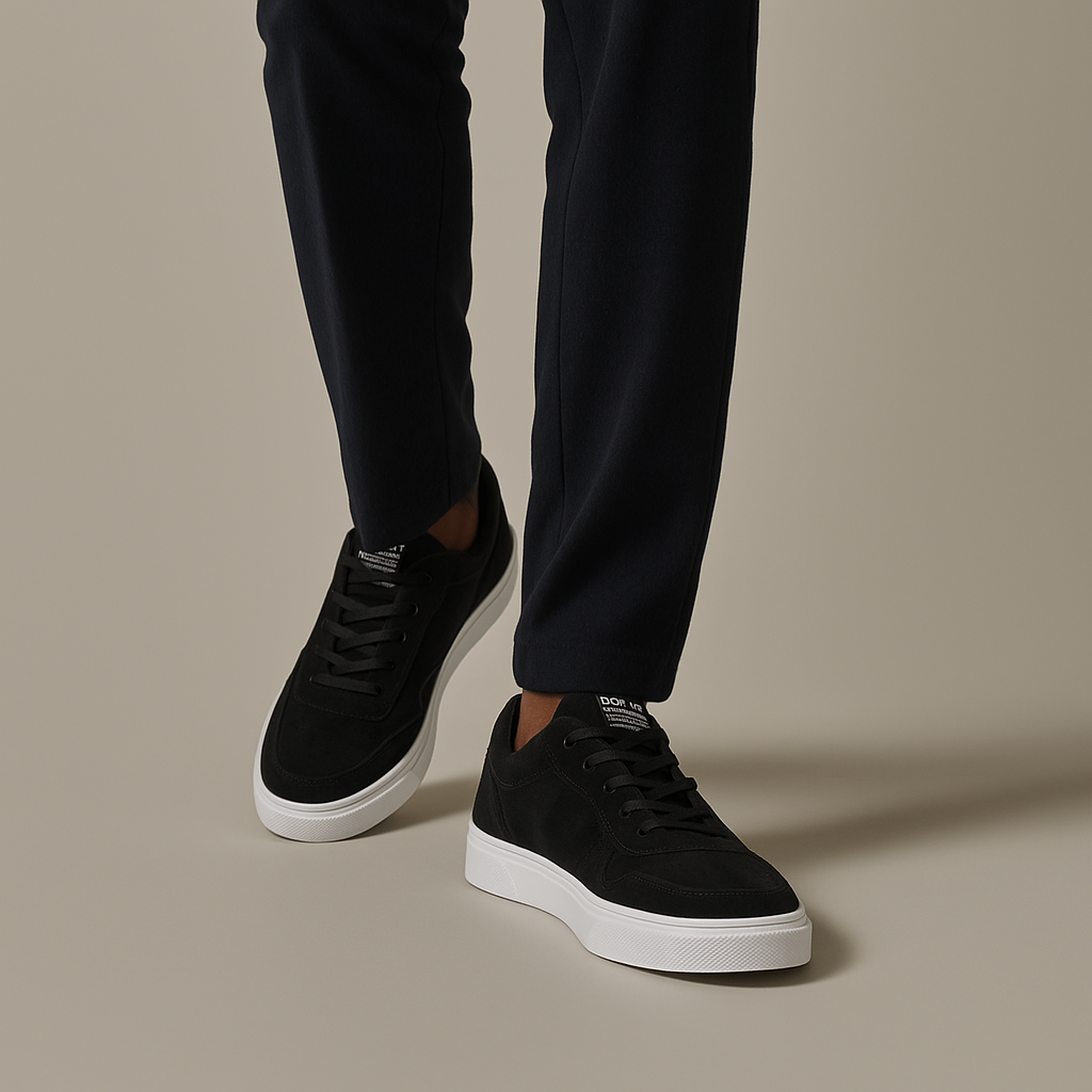 Men's Low-Top Suede Streetwear Trainers – Casual Non-Slip Sneakers