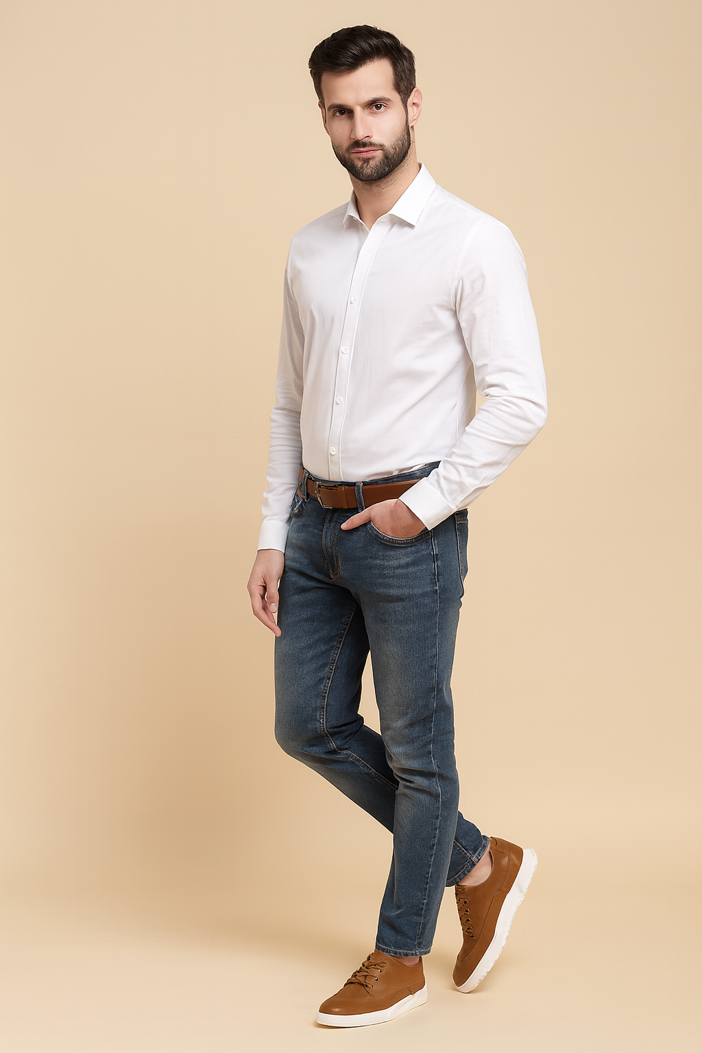 Men’s Everyday Lace-Up Shoes – Comfortable Fit with Flexible Sole