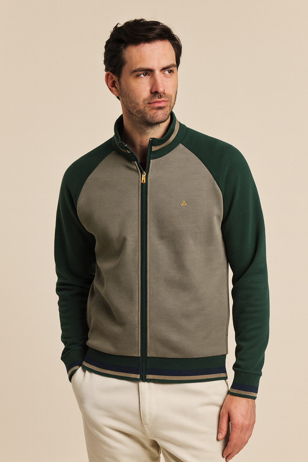 Men’s Merino Wool Zip Cardigan – Smart-Casual Knitwear