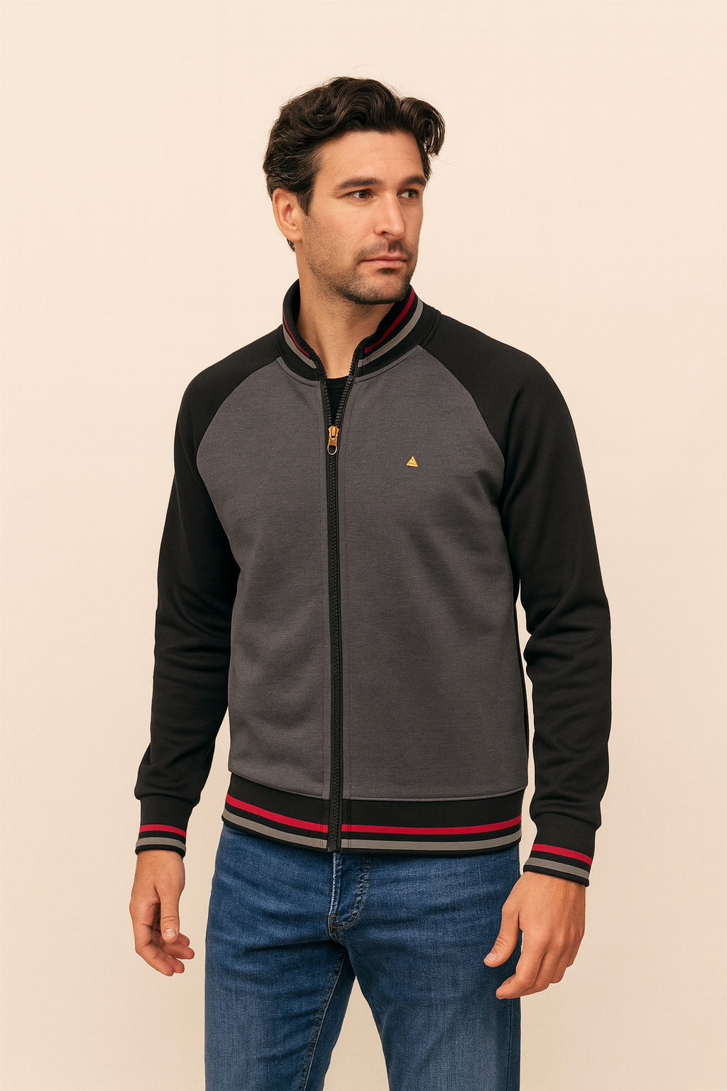 Men’s Merino Wool Zip Cardigan – Smart-Casual Knitwear