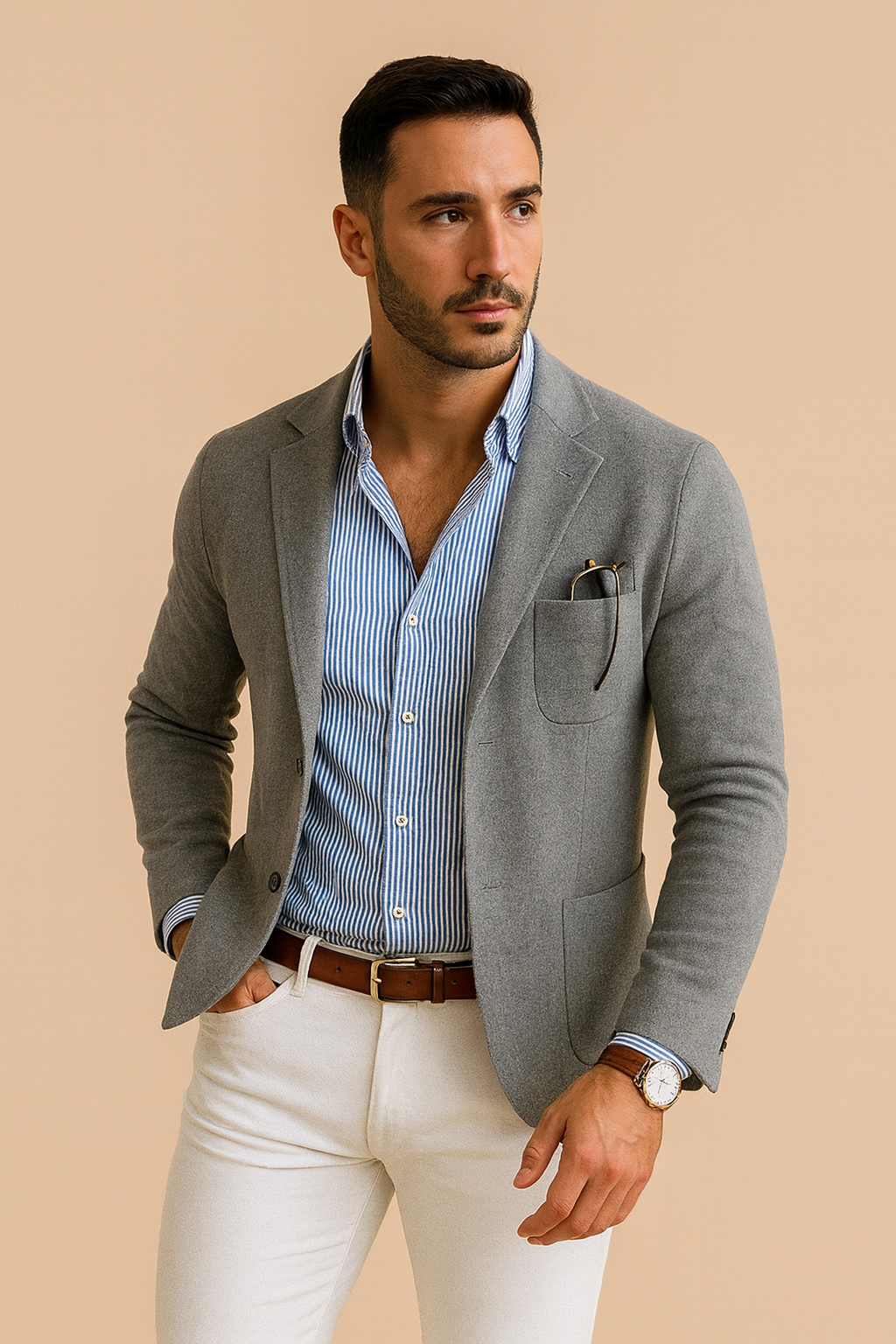 Men's Blazer Lapel Collar Old Money Style