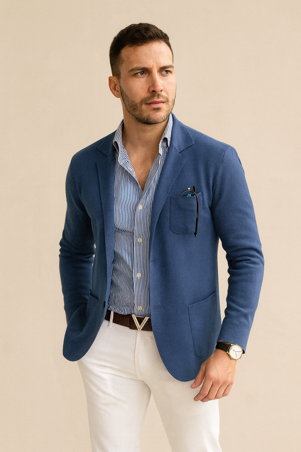 Men's Blazer Lapel Collar Old Money Style