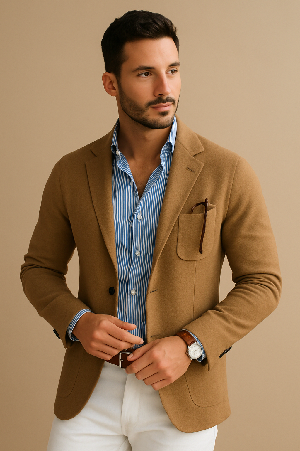 Men's Blazer Lapel Collar Old Money Style
