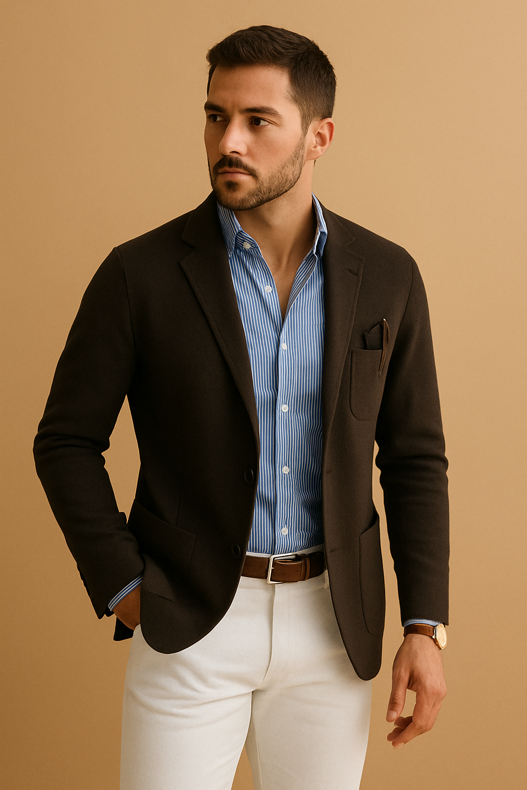 Men's Blazer Lapel Collar Old Money Style