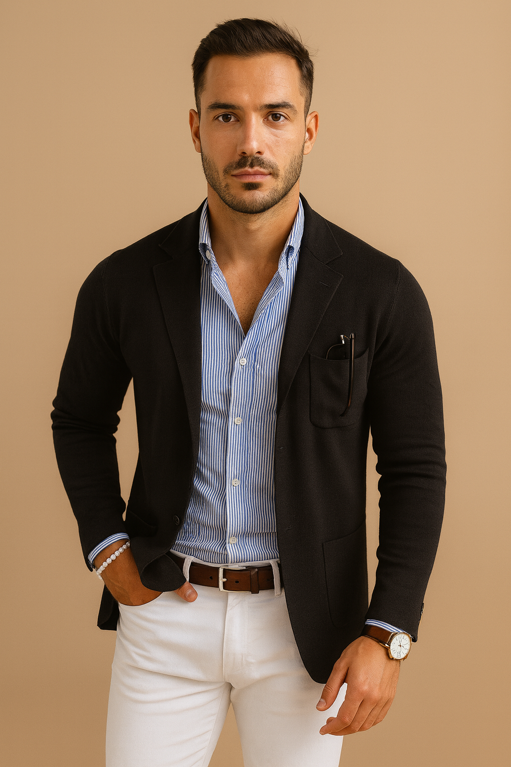 Men's Blazer Lapel Collar Old Money Style