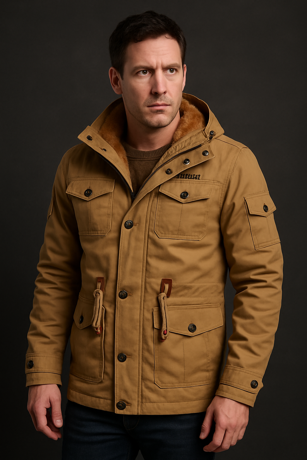 Men’s Tactical Utility Jacket – Rugged Style with Functional Design