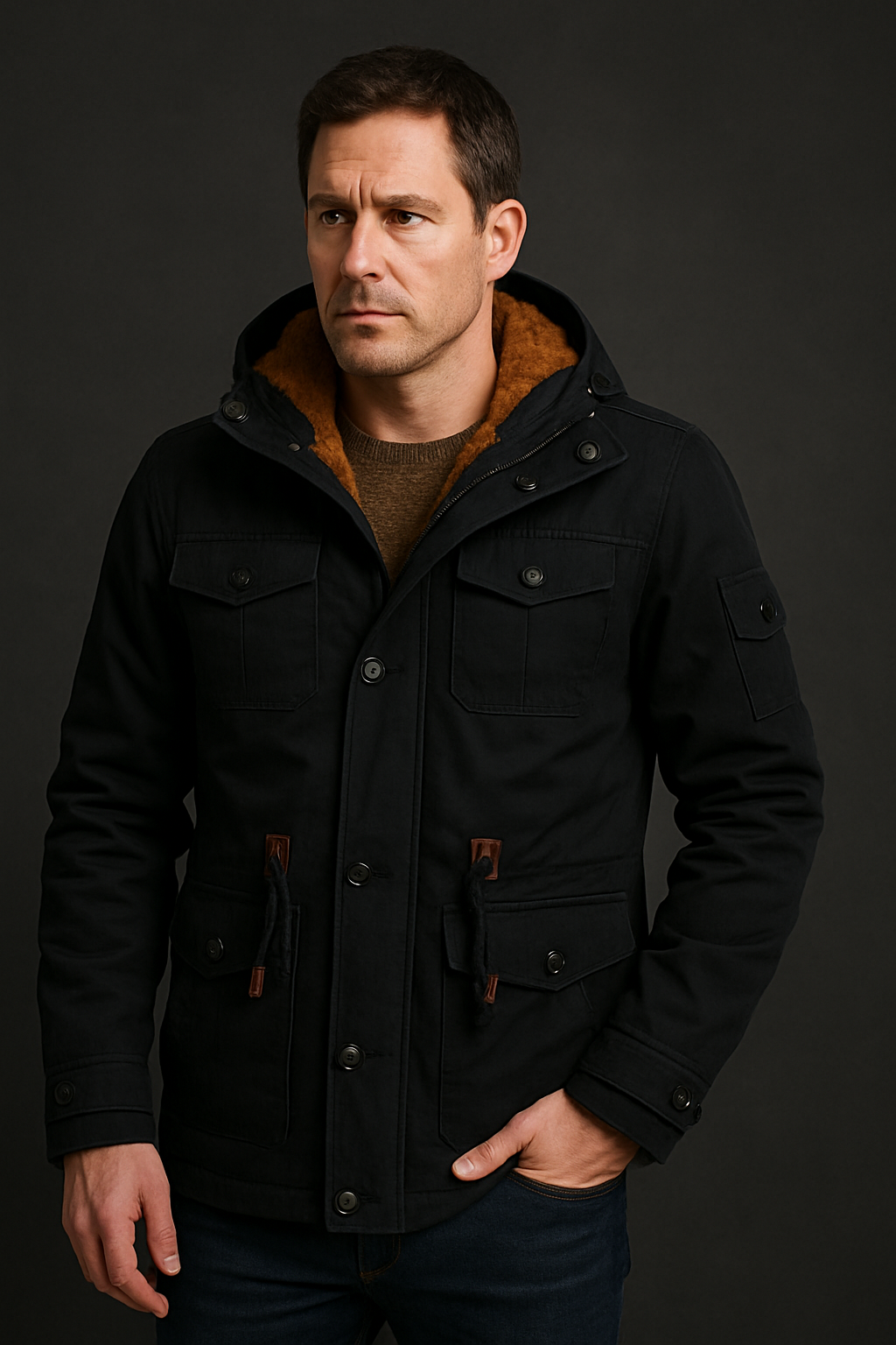 Men’s Tactical Utility Jacket – Rugged Style with Functional Design