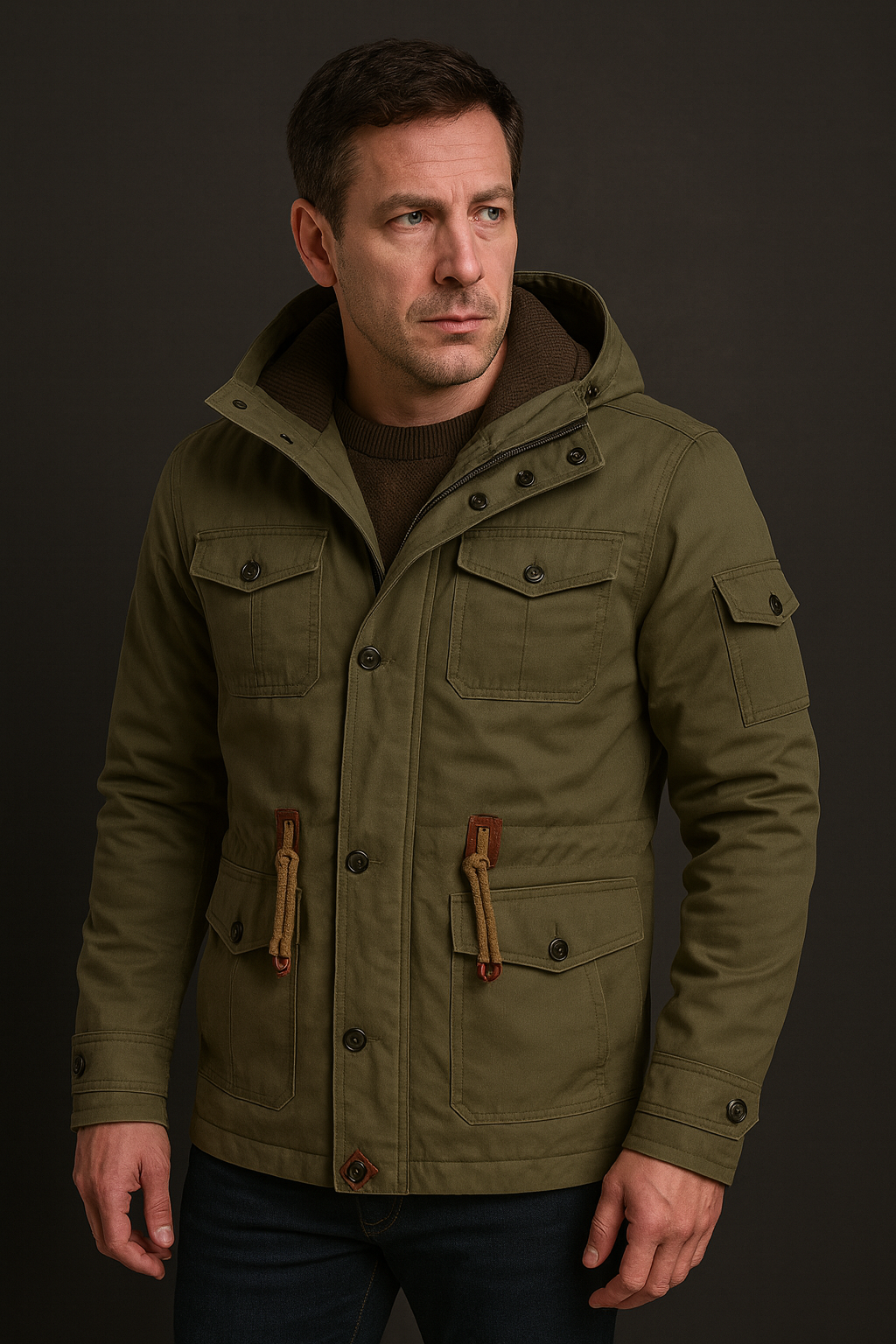 Men’s Tactical Utility Jacket – Rugged Style with Functional Design