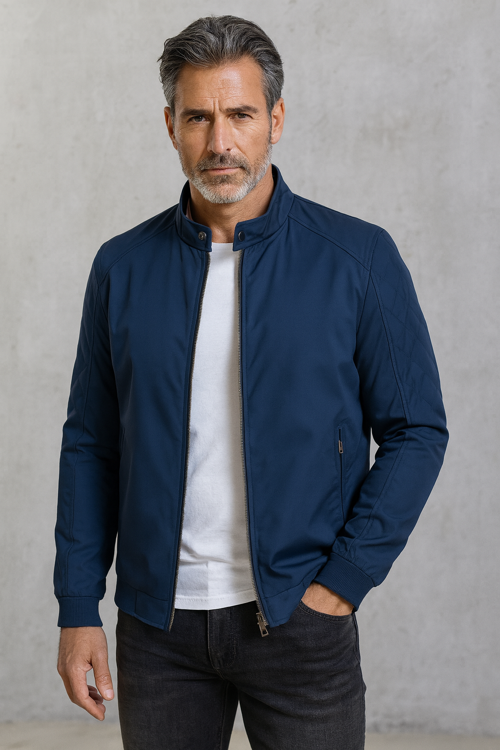Men’s Quilted Sleeve Bomber Jacket – Stylish, Lightweight and Versatile