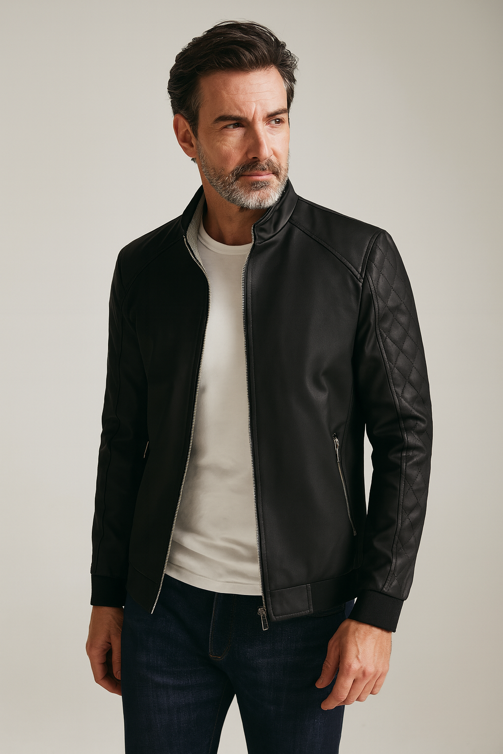 Men’s Quilted Sleeve Bomber Jacket – Stylish, Lightweight and Versatile
