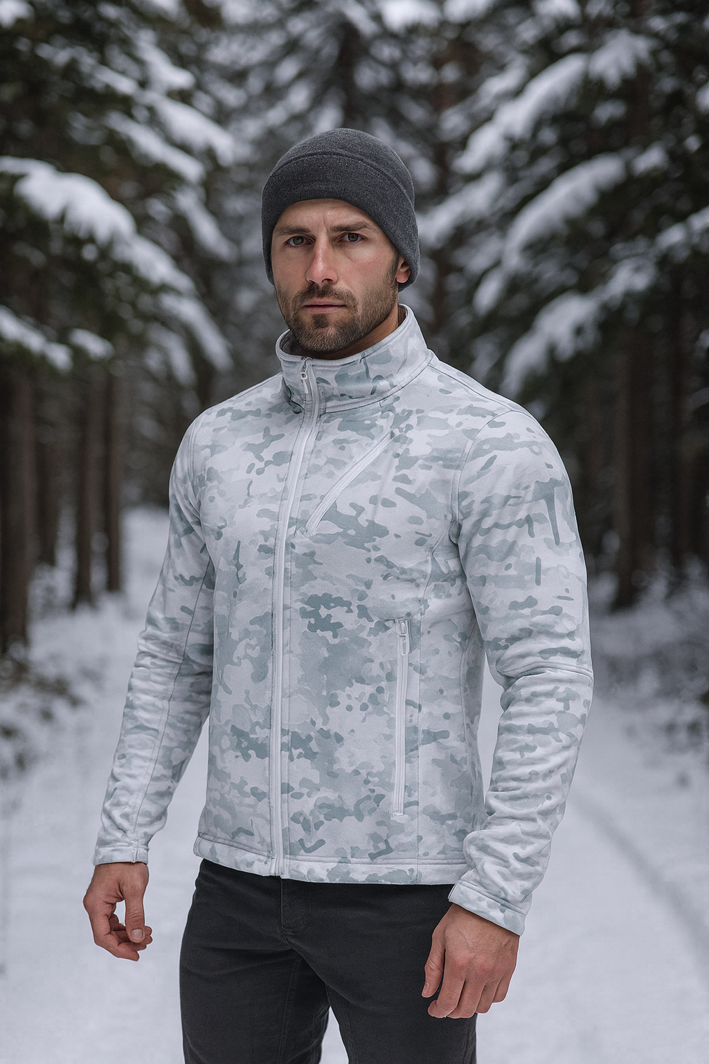 Men’s Tactical Softshell Jacket – Water-Resistant Windproof Outdoor Coat