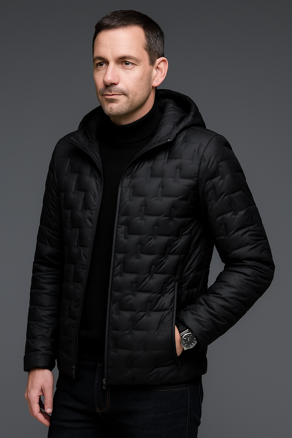 Men’s Quilted Puffer Jacket – Lightweight Warm Winter Coat