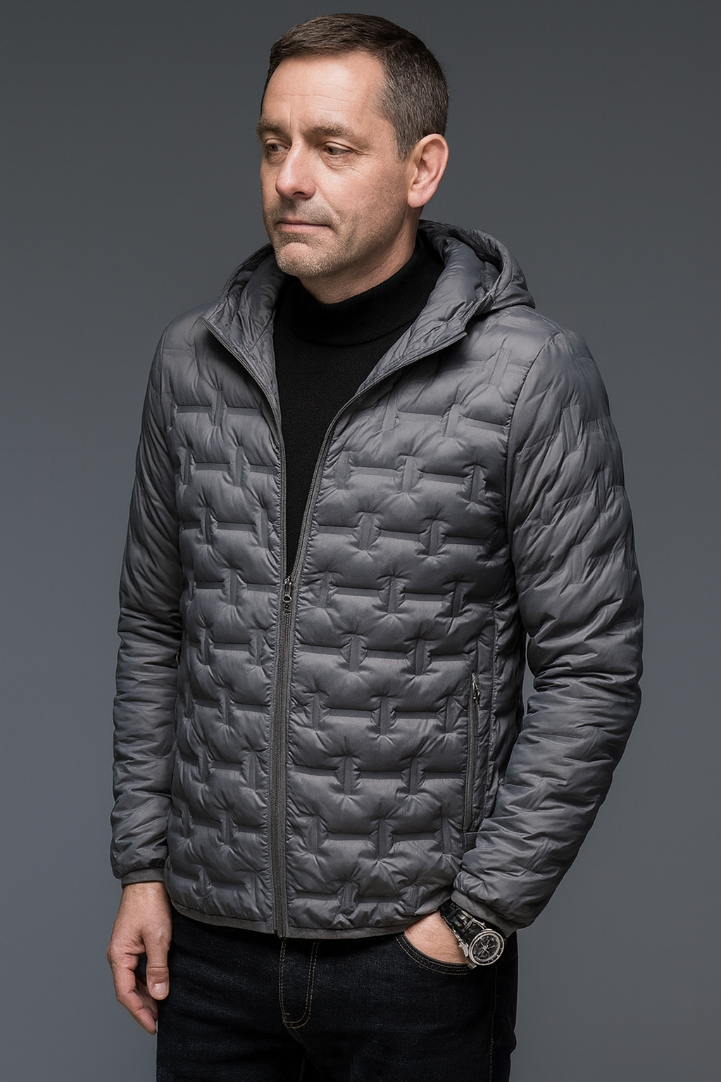 Men’s Quilted Puffer Jacket – Lightweight Warm Winter Coat