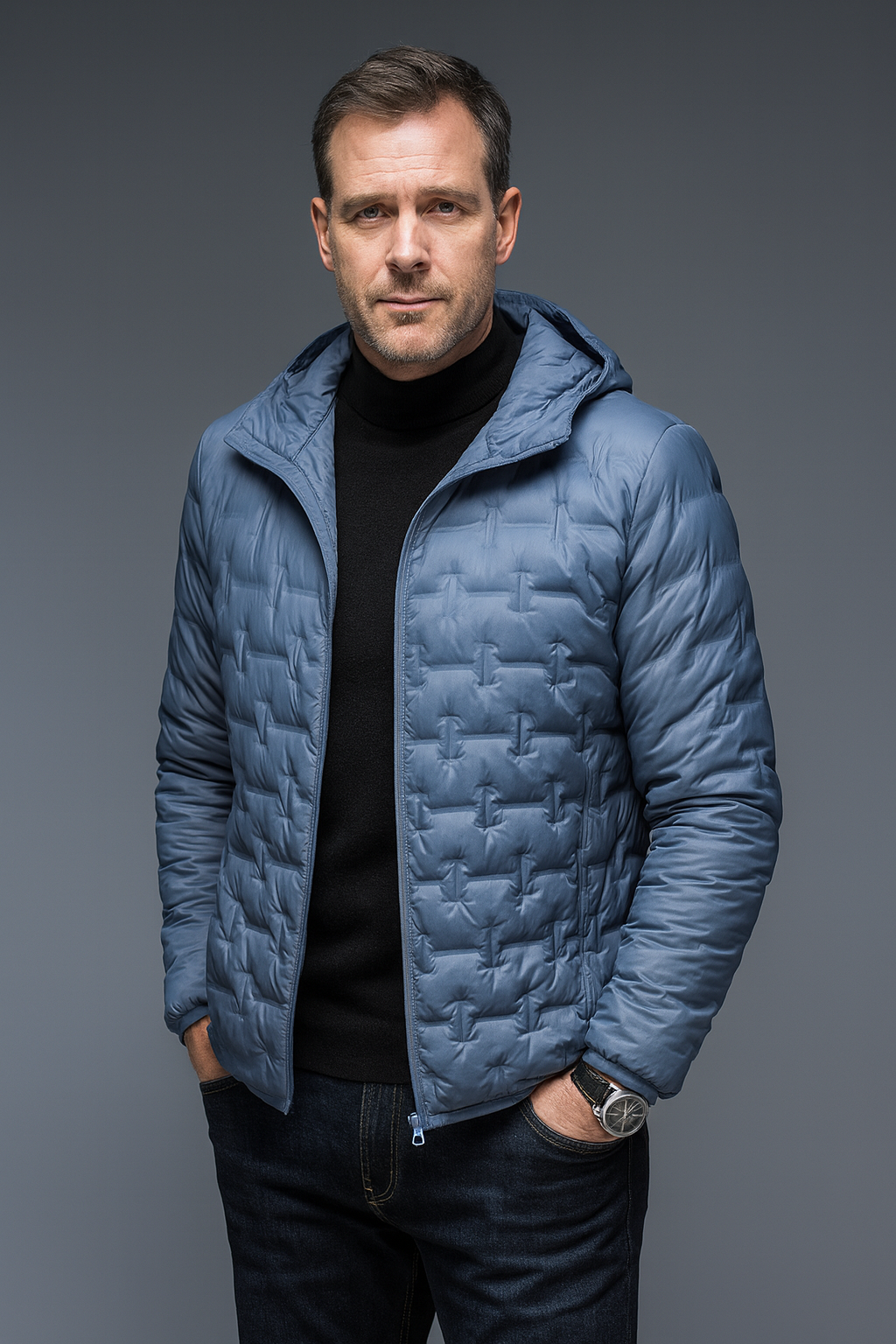 Men’s Quilted Puffer Jacket – Lightweight Warm Winter Coat