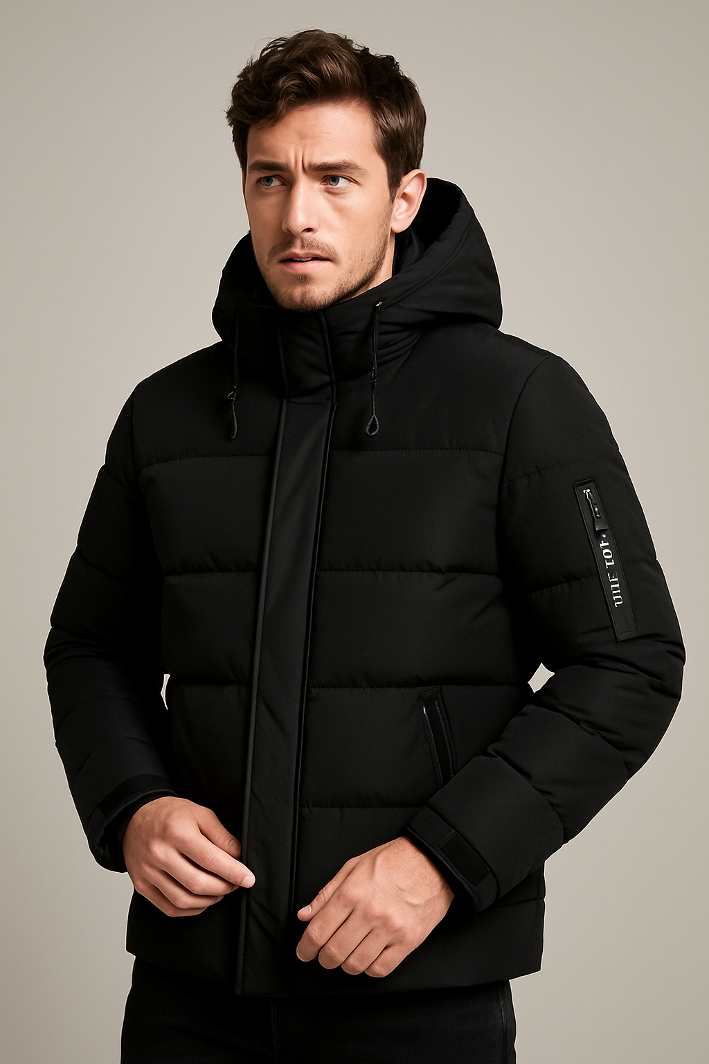 Premium Men's Puffer Jacket – Warm Quilted Winter Coat
