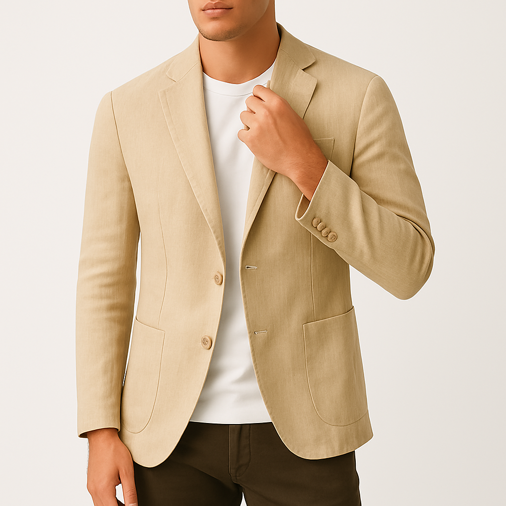 Men’s Linen Blazer – Lightweight, Slim Fit, Tailored Summer Jacket