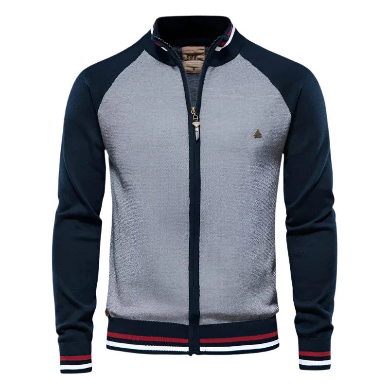 Men’s Merino Wool Zip Cardigan – Smart-Casual Knitwear
