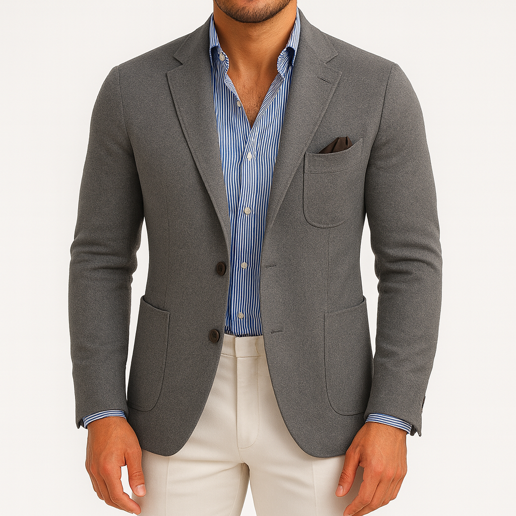 Men’s Blazer – Lightweight Stretch, Slim Fit, Notch Lapel