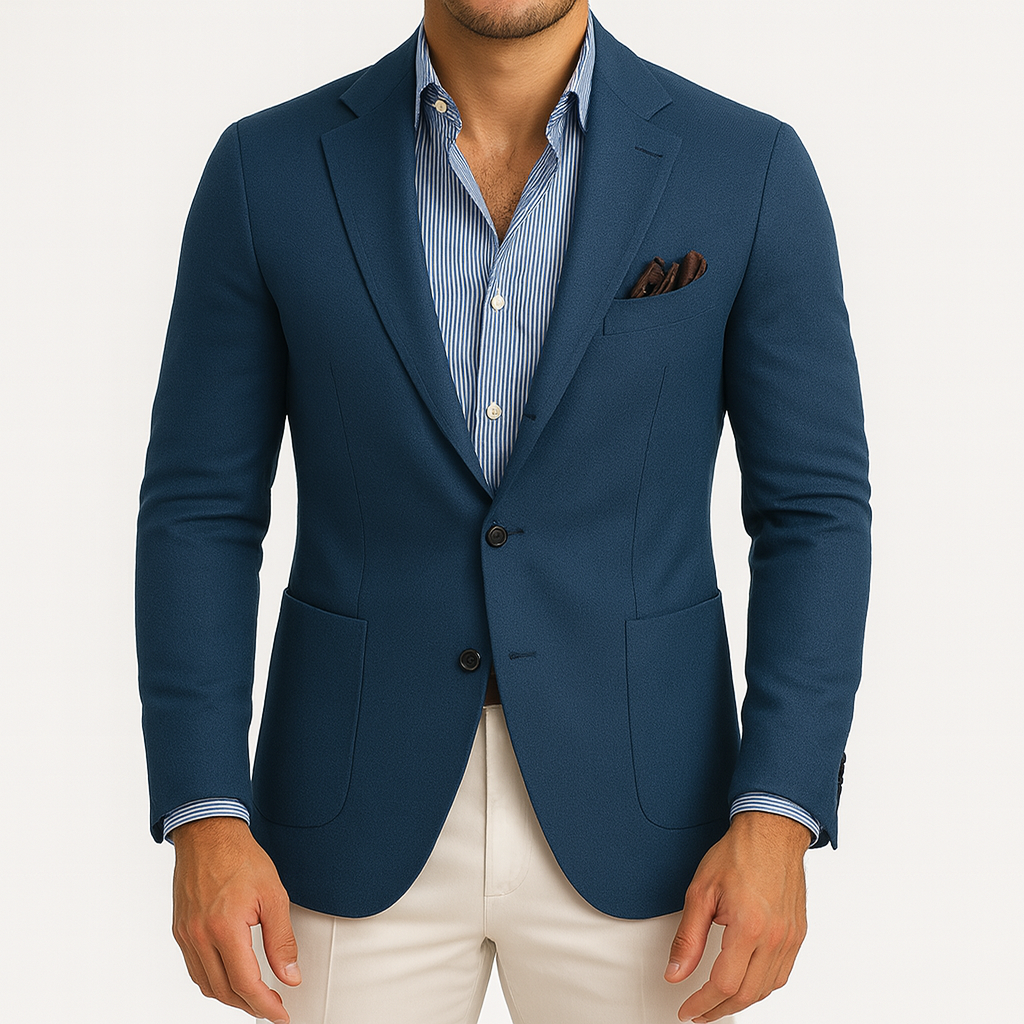 Men’s Blazer – Lightweight Stretch, Slim Fit, Notch Lapel