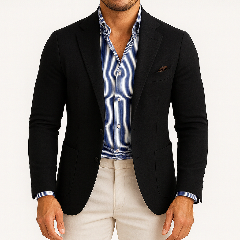 Men’s Blazer – Lightweight Stretch, Slim Fit, Notch Lapel