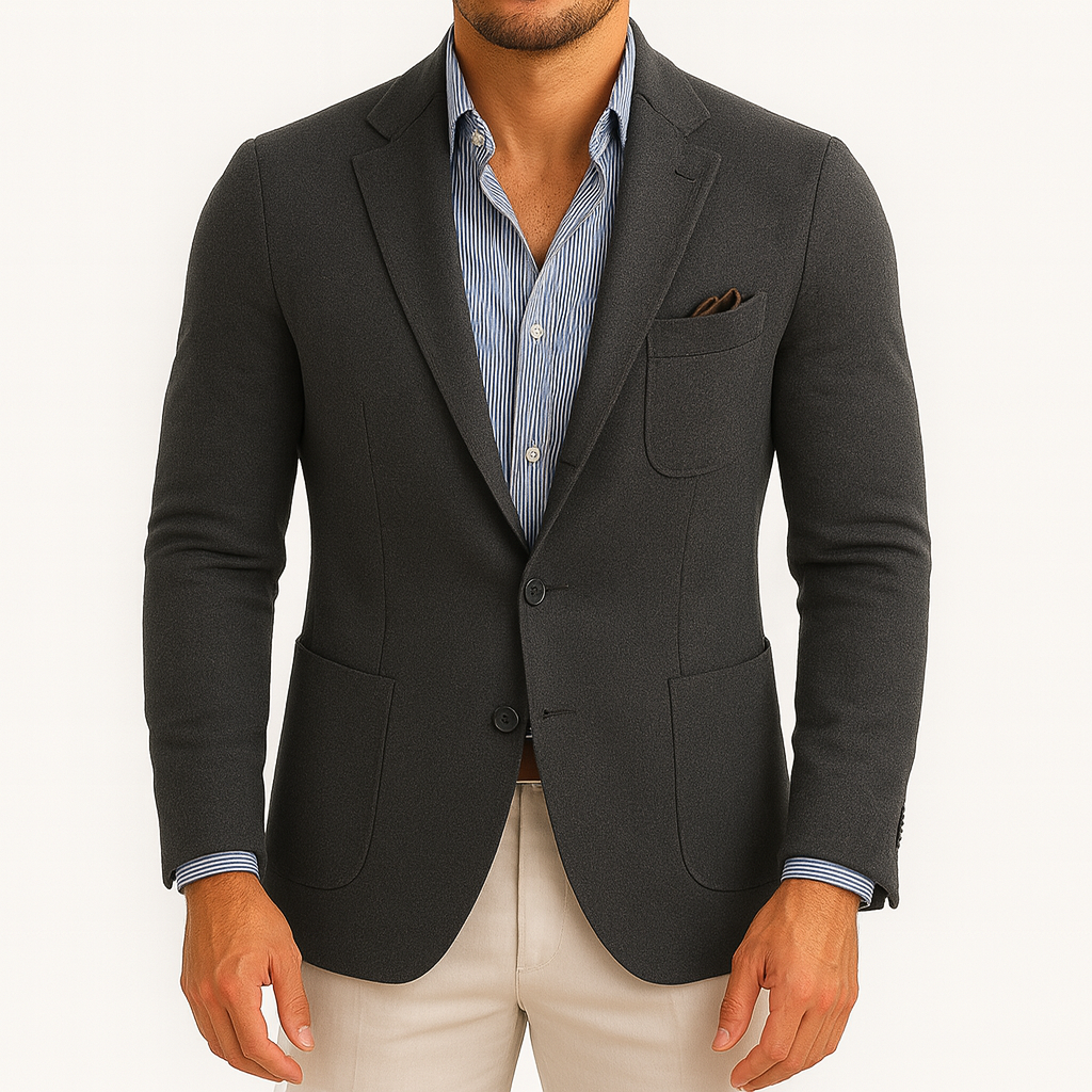 Men’s Blazer – Lightweight Stretch, Slim Fit, Notch Lapel