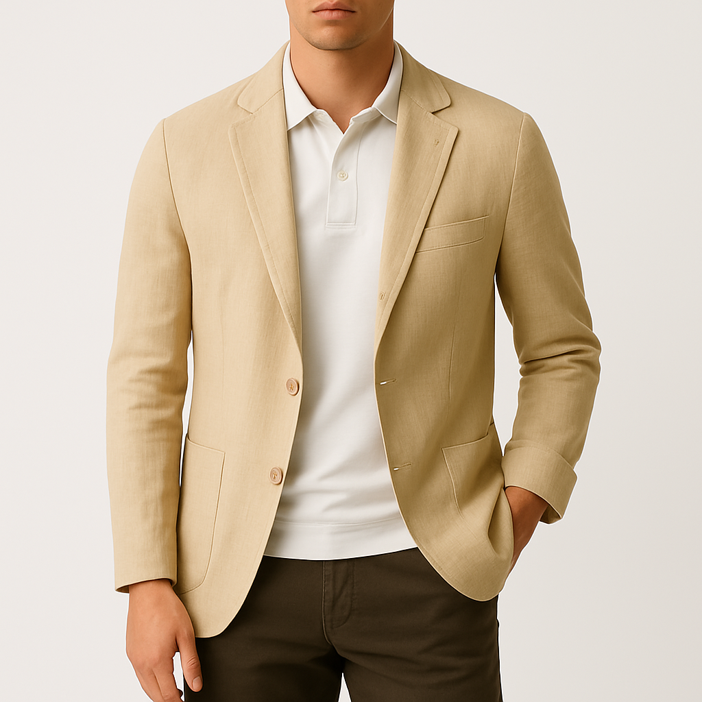 Men’s Linen Blazer – Lightweight, Slim Fit, Tailored Summer Jacket