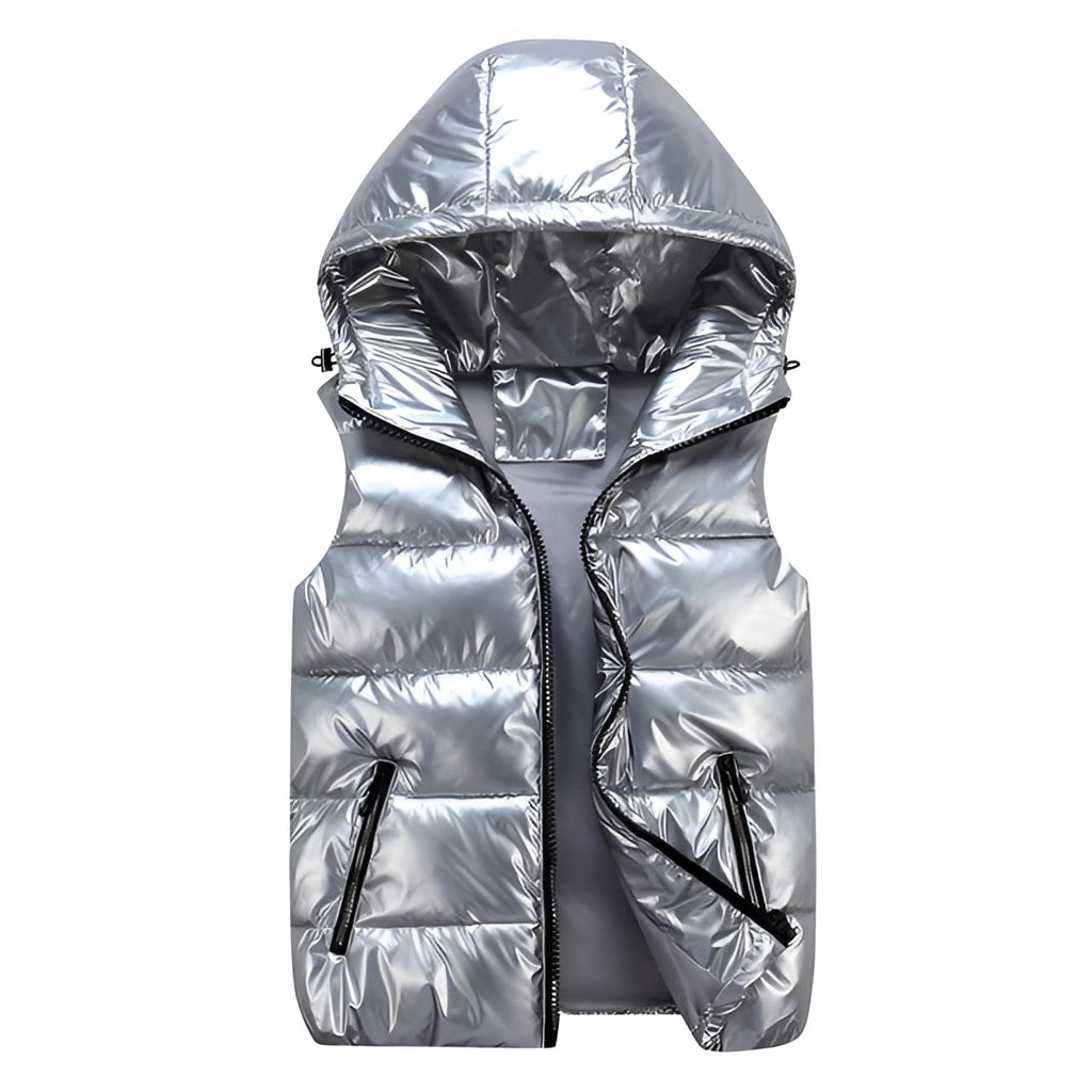 Men’s Puffer Vest – Reflective Quilted Bodywarmer – Lightweight Winter Gilet