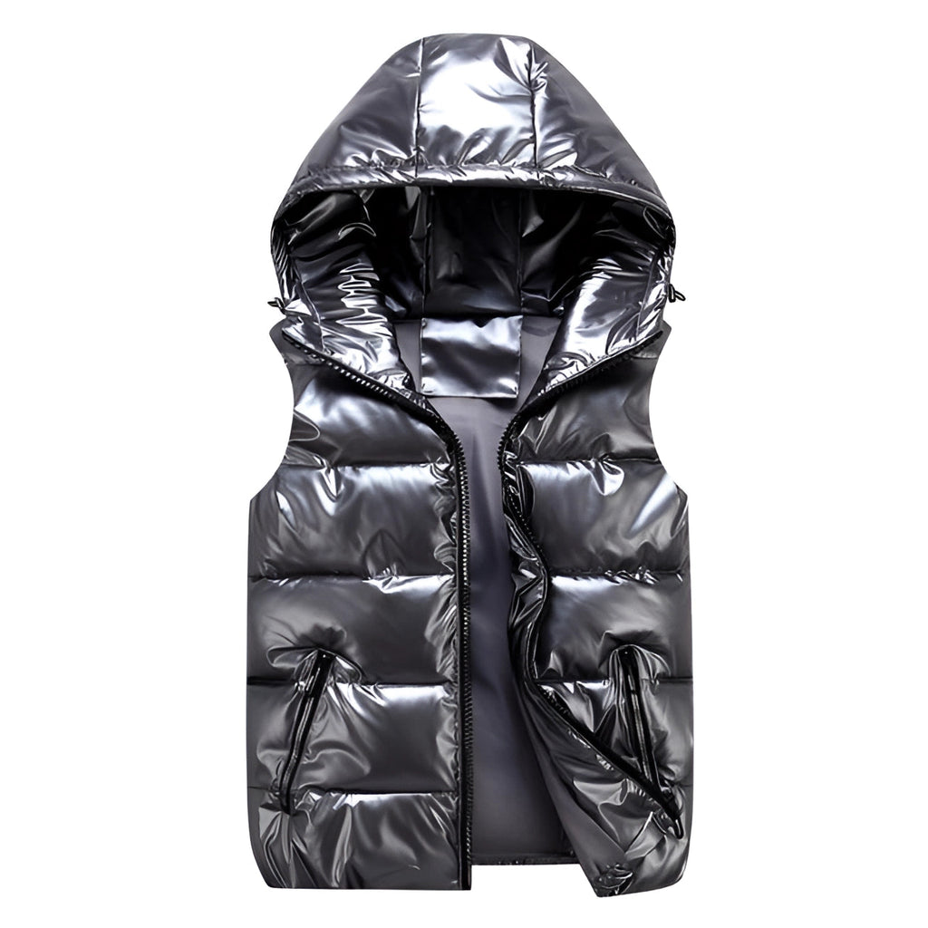 Men’s Puffer Vest – Reflective Quilted Bodywarmer – Lightweight Winter Gilet