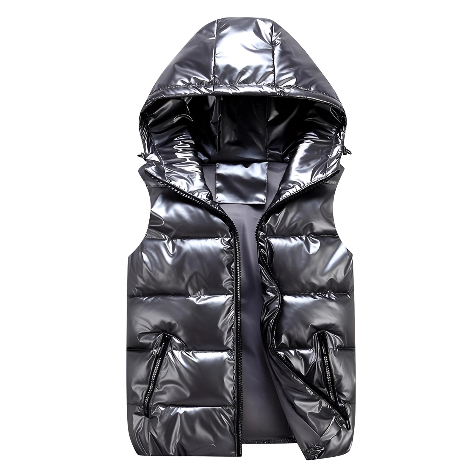 Men’s Puffer Vest – Reflective Quilted Bodywarmer – Lightweight Winter Gilet
