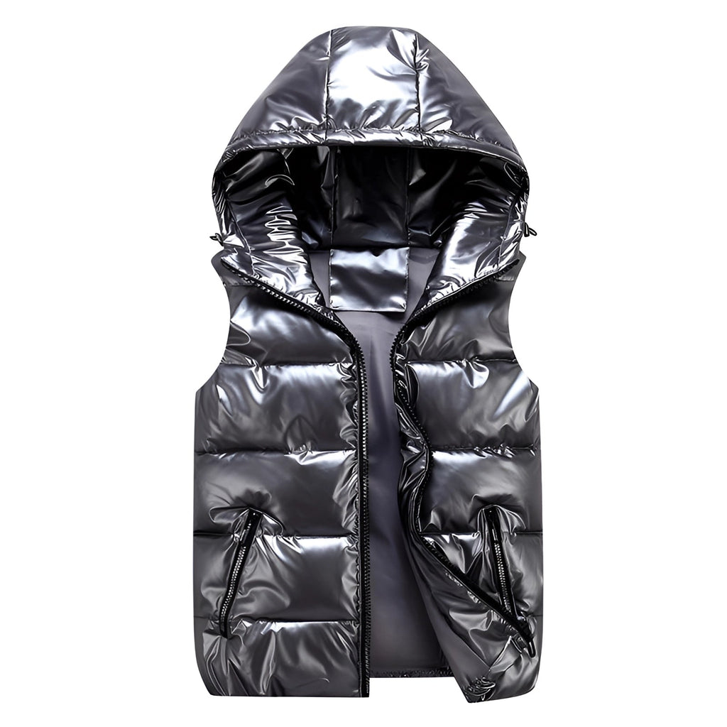 Men’s Puffer Vest – Reflective Quilted Bodywarmer – Lightweight Winter Gilet