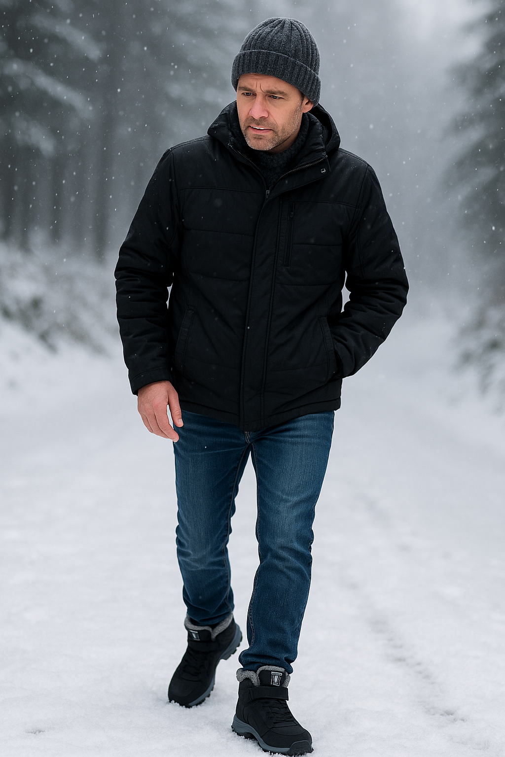 Men’s Winter Boots – Warm Stylish Ankle Boots with Non-Slip Sole