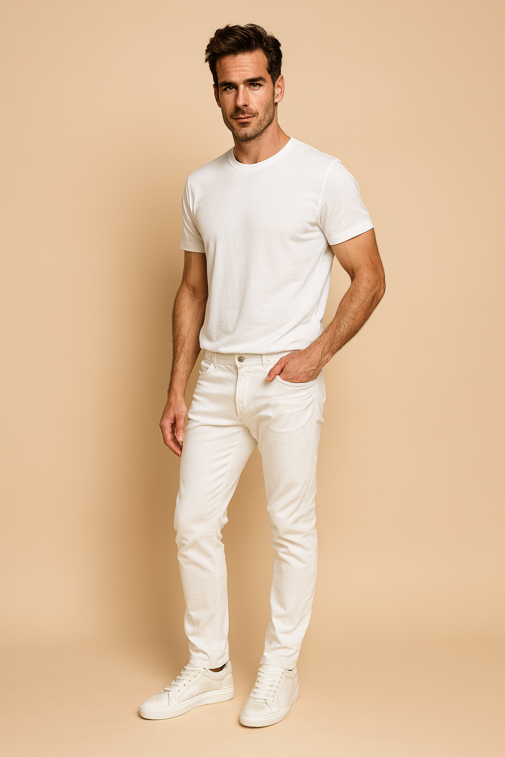 Men’s Suede-Look Casual Sneakers – Minimalist Comfortable Trainers
