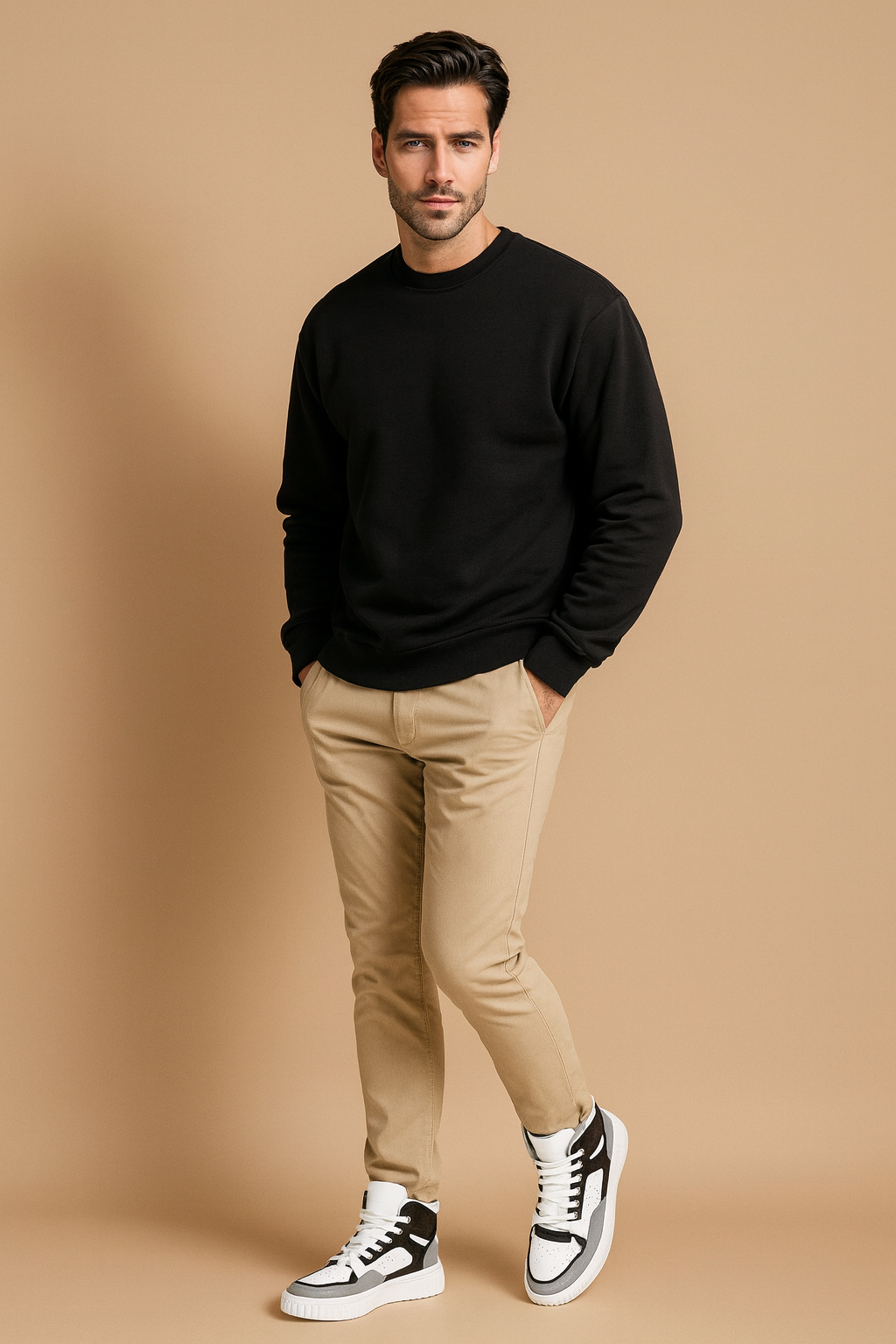 Men’s High-Top Sneakers – Trendy Comfortable Trainers with Sporty Streetwear Style