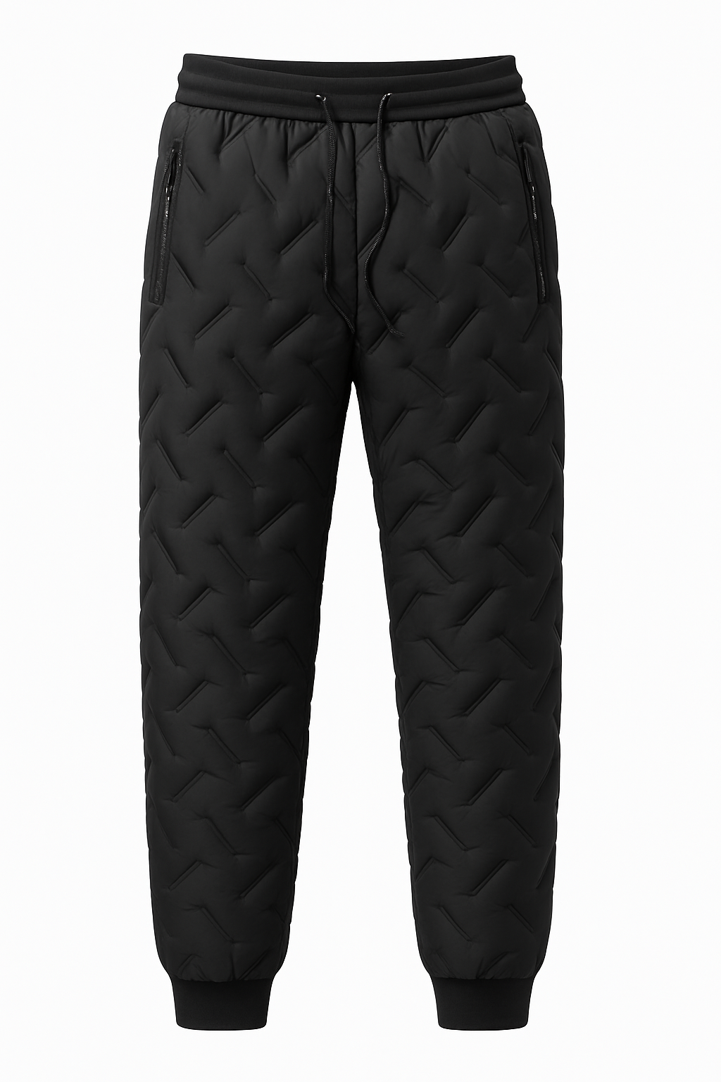 Men’s Insulated Performance Trousers – Warm Quilted Outdoor Pants with Zip Pockets