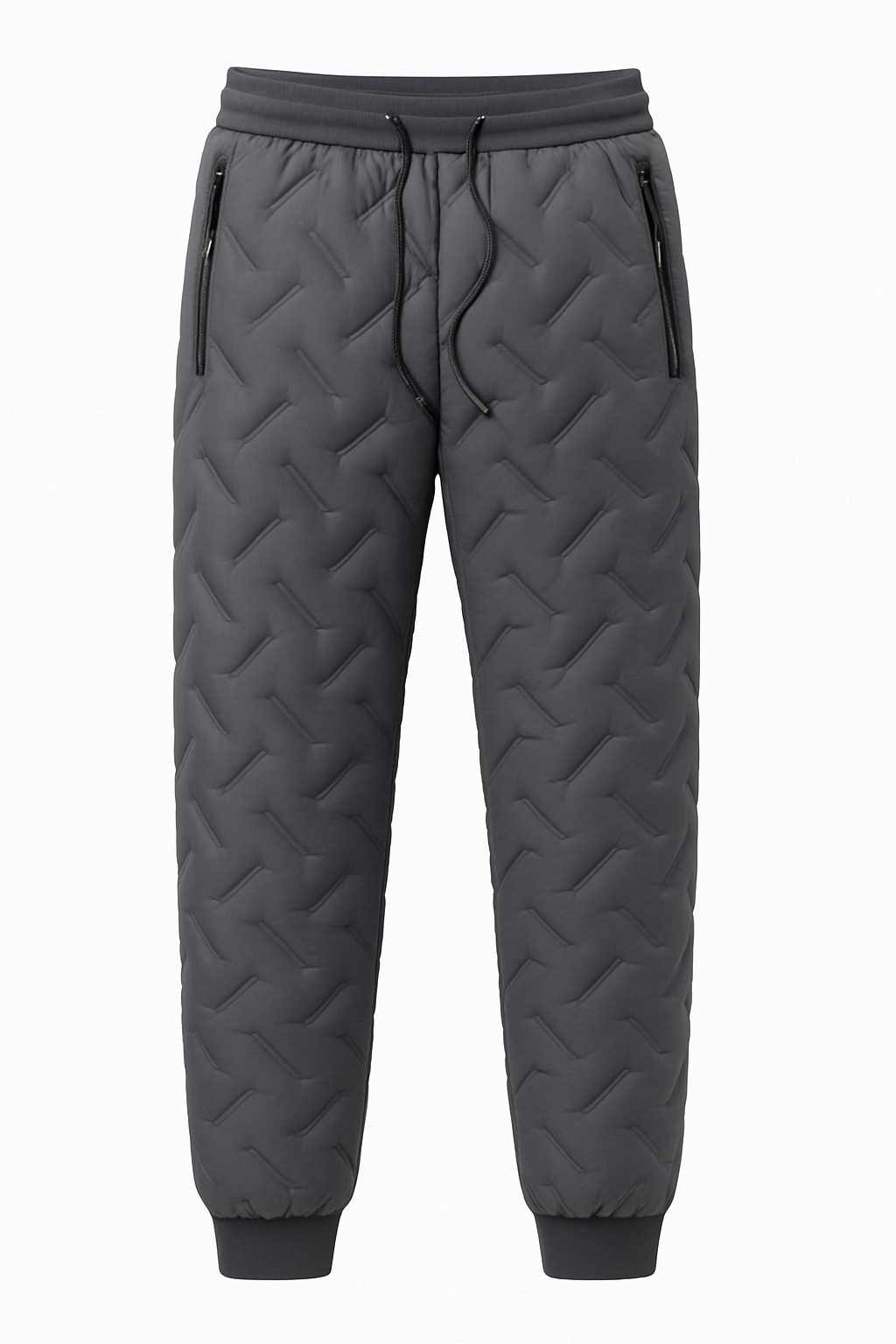 Men’s Insulated Performance Trousers – Warm Quilted Outdoor Pants with Zip Pockets