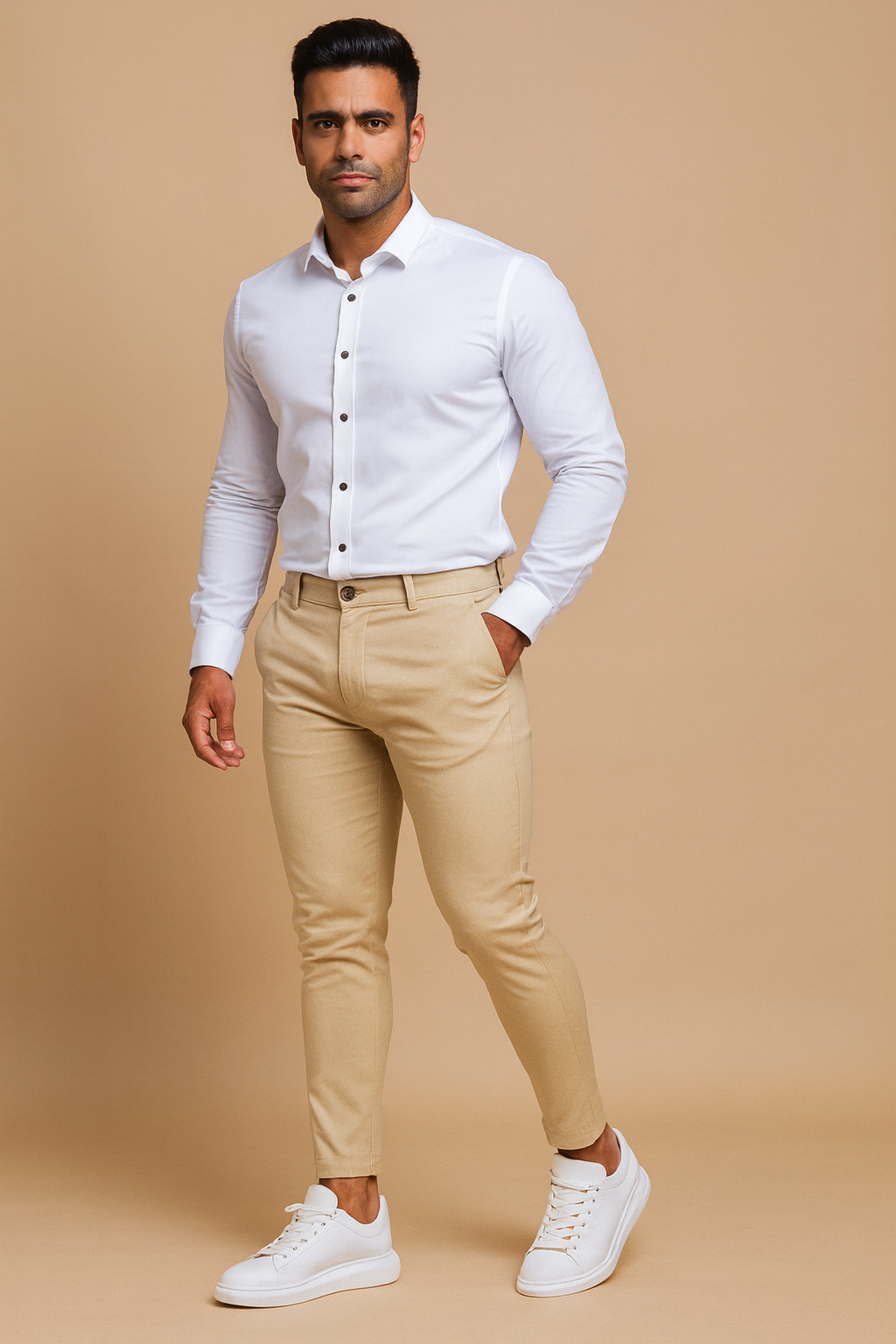 Men’s Slim-Fit Chinos – Modern Tailored Trousers for Everyday Comfort