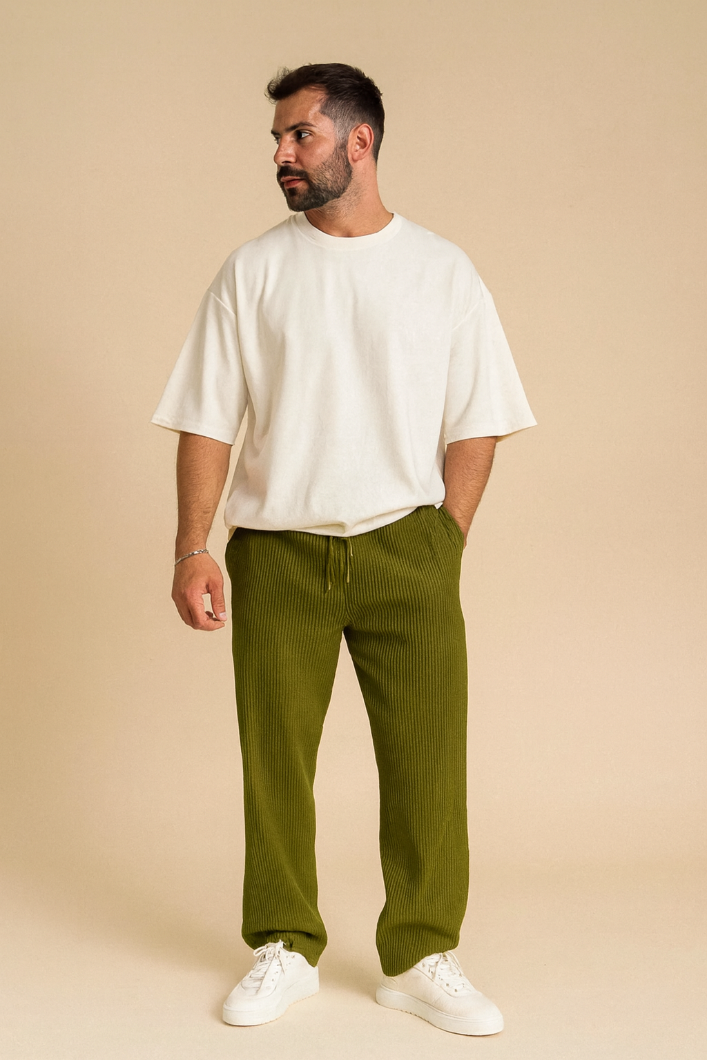 Relaxed Ribbed Trousers – Comfortable & Stylish Everyday Wear for Men