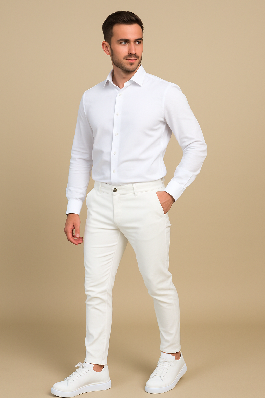 Men’s Slim-Fit Chinos – Modern Tailored Trousers for Everyday Comfort