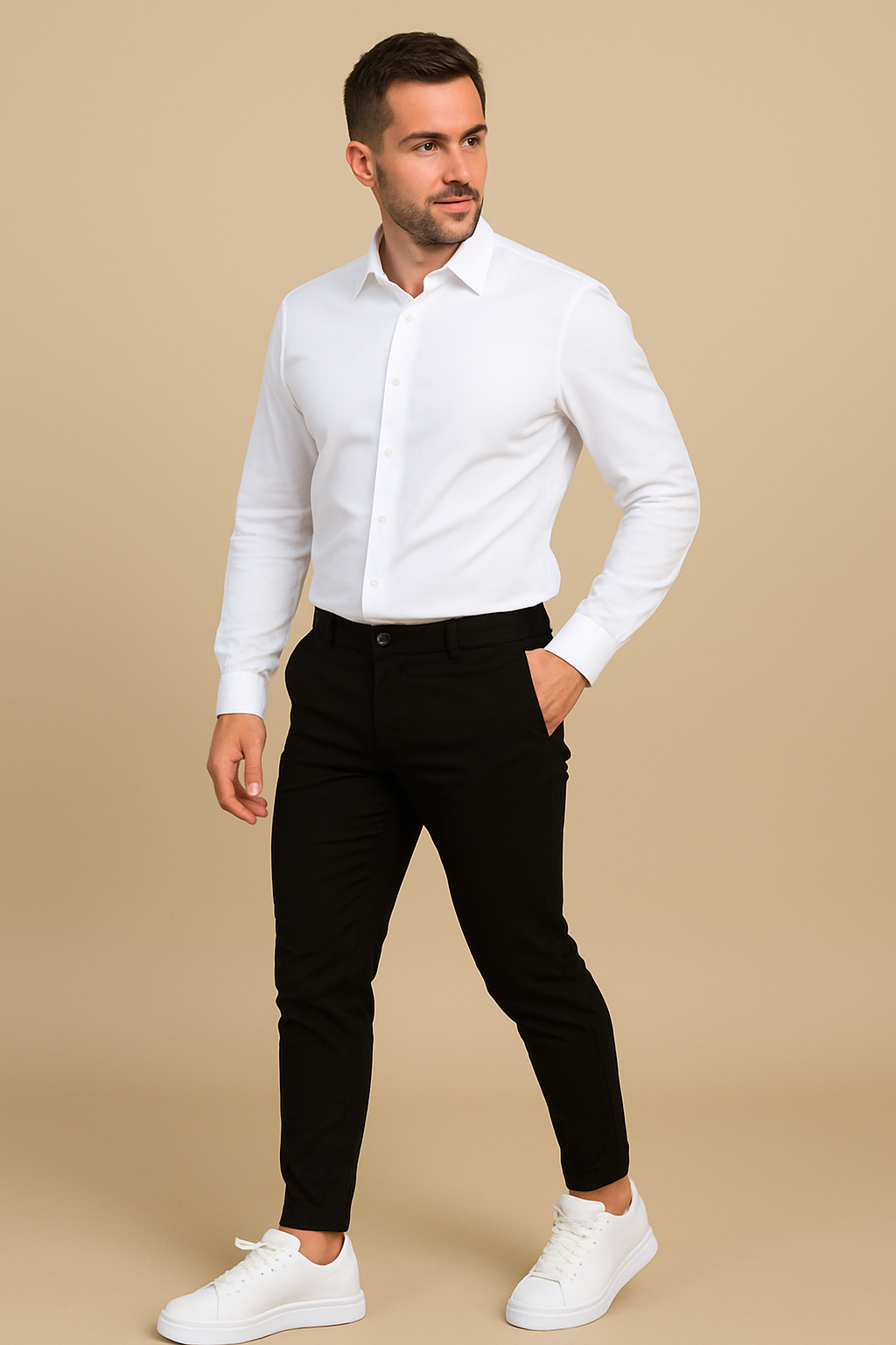 Men’s Slim-Fit Chinos – Modern Tailored Trousers for Everyday Comfort