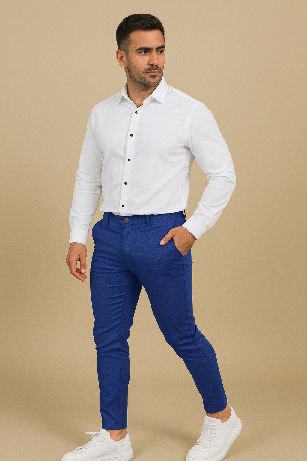 Men’s Slim-Fit Chinos – Modern Tailored Trousers for Everyday Comfort