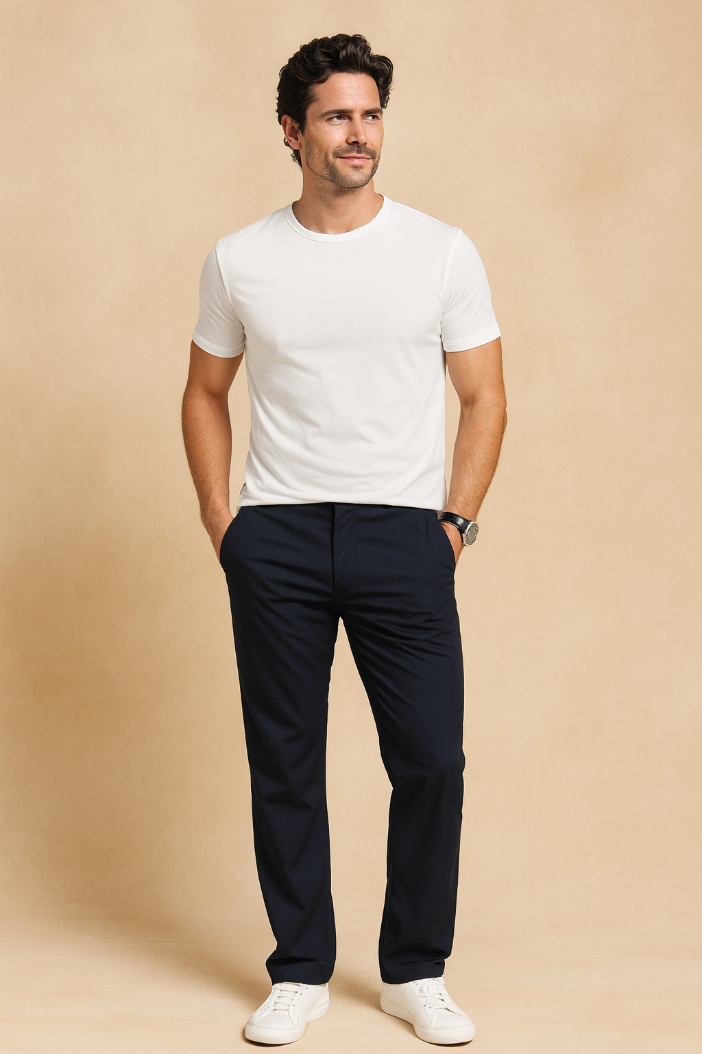 Men’s Straight-Leg Trousers – Breathable, Wrinkle-Free & Comfortable for Spring and Summer
