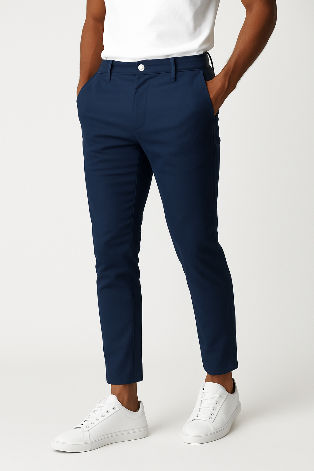 Men’s Slim-Fit Chinos – Tapered Leg Cotton Trousers in Casual Style