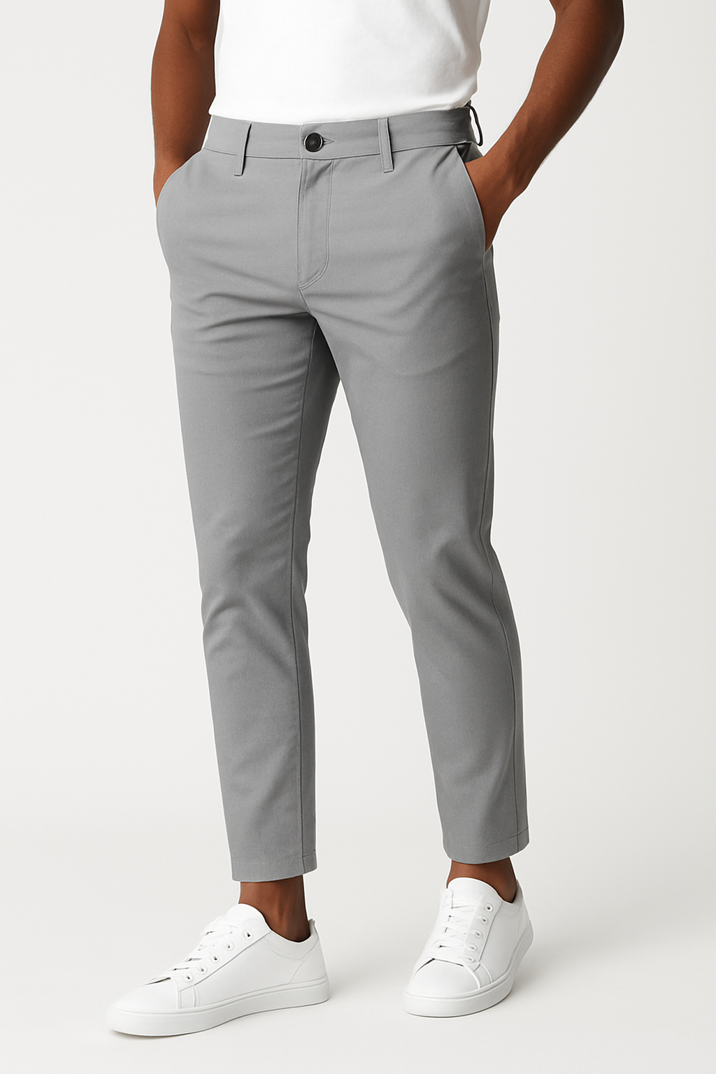 Men’s Slim-Fit Chinos – Tapered Leg Cotton Trousers in Casual Style