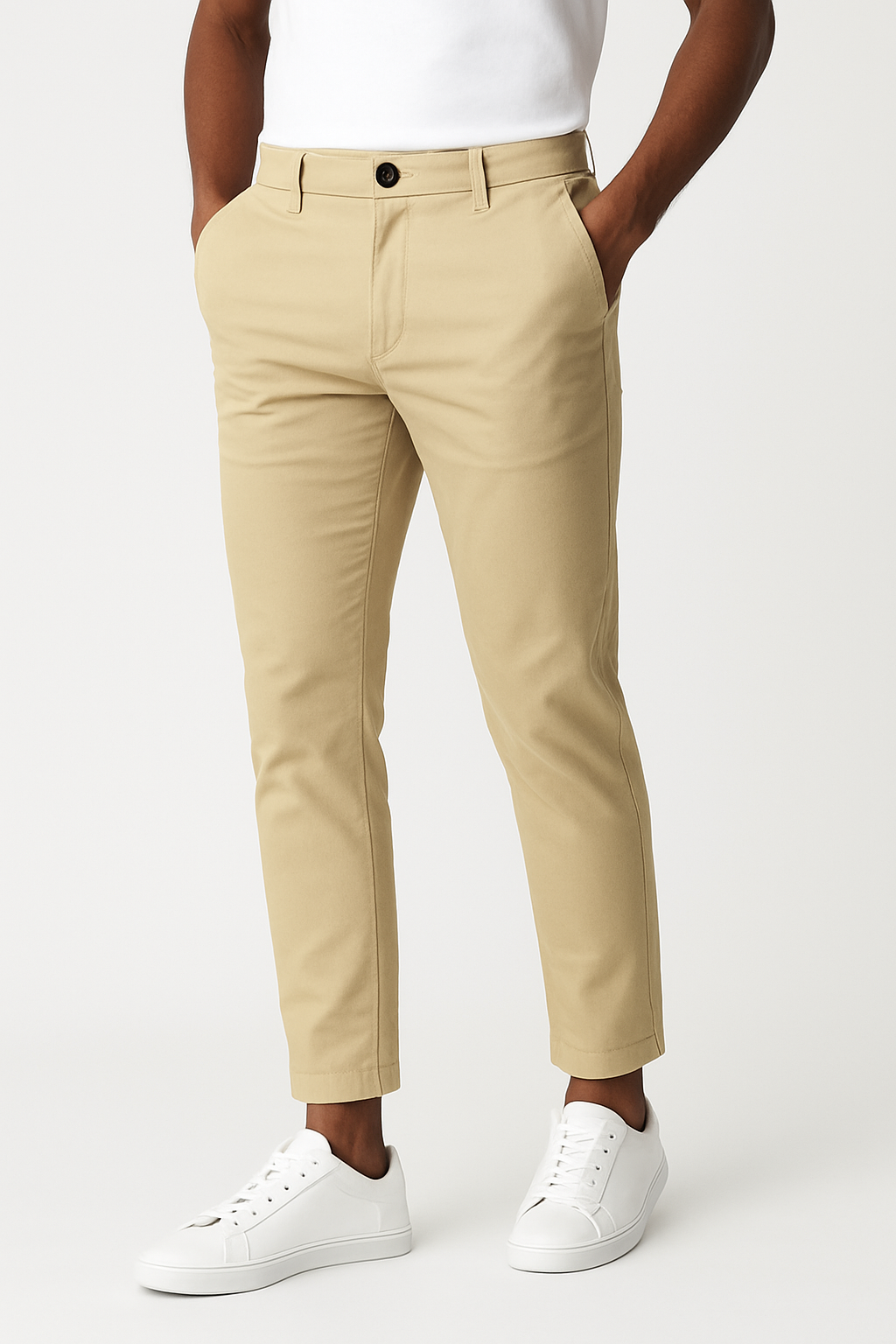 Men’s Slim-Fit Chinos – Tapered Leg Cotton Trousers in Casual Style