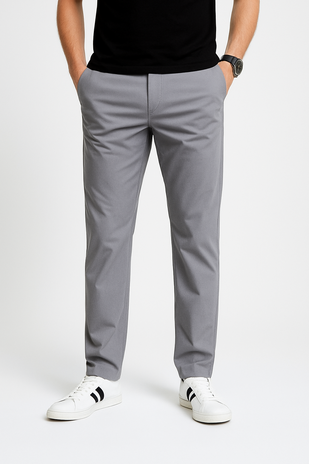Men’s Straight-Leg Trousers – Breathable, Wrinkle-Free & Comfortable for Spring and Summer