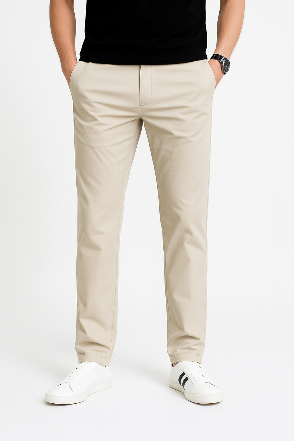 Men’s Straight-Leg Trousers – Breathable, Wrinkle-Free & Comfortable for Spring and Summer