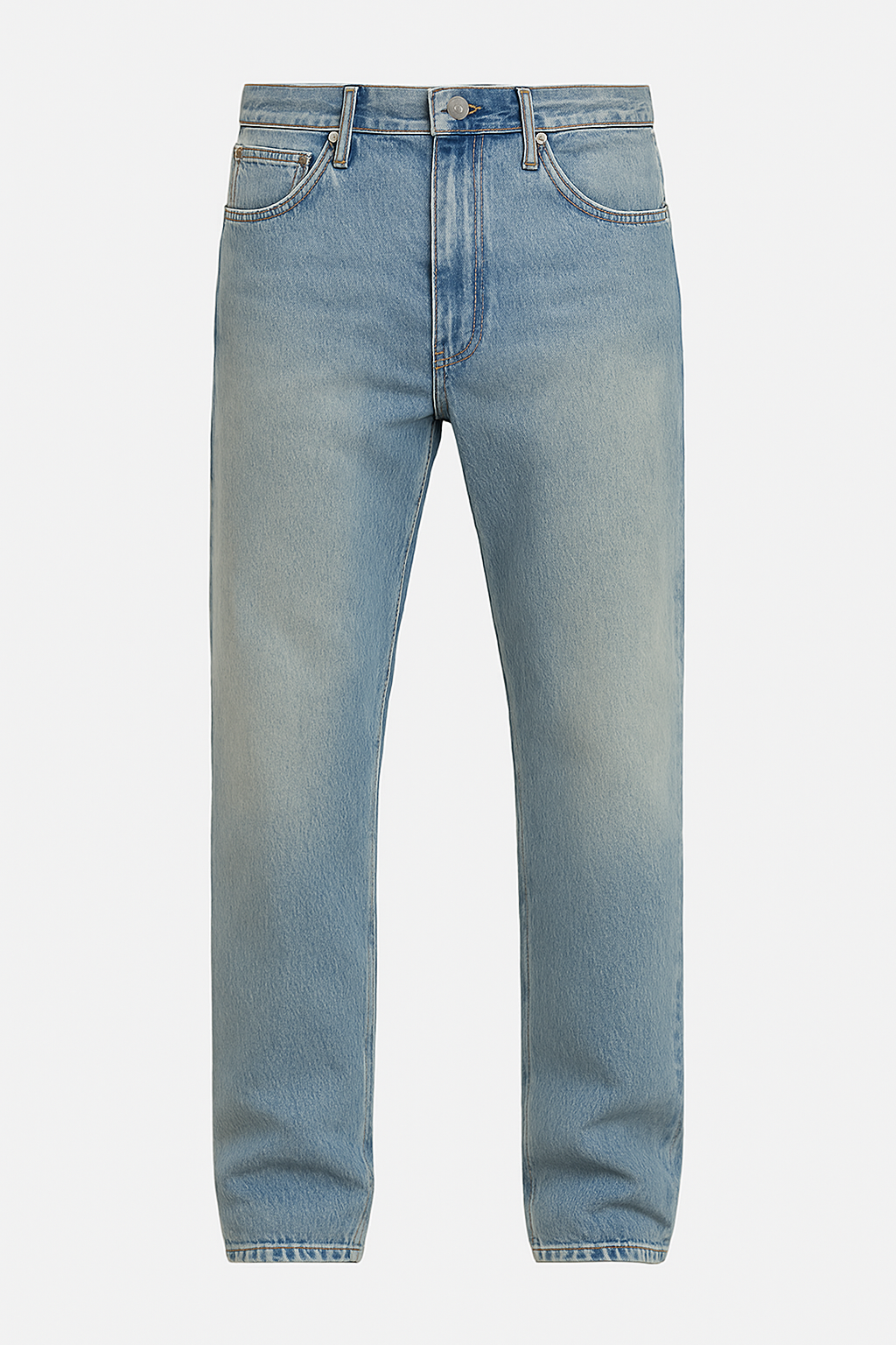 Men’s Dark Blue Straight-Fit Jeans – Classic Comfortable Denim