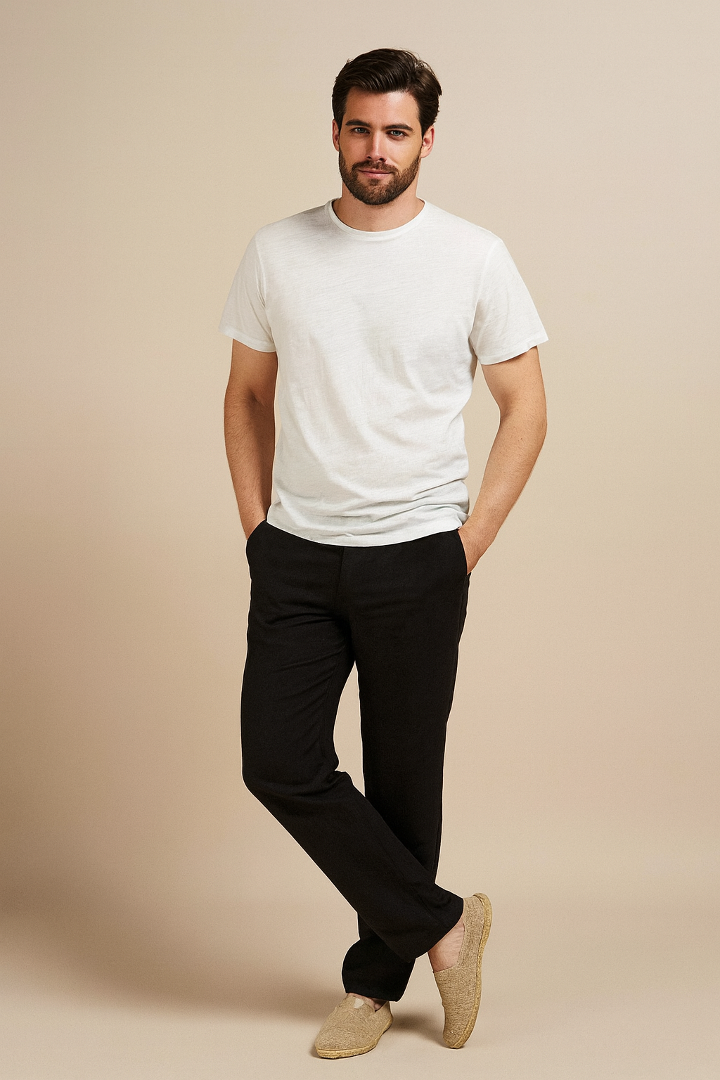 Men’s Classic Linen Trousers – Straight Fit, Breathable & Timeless Style