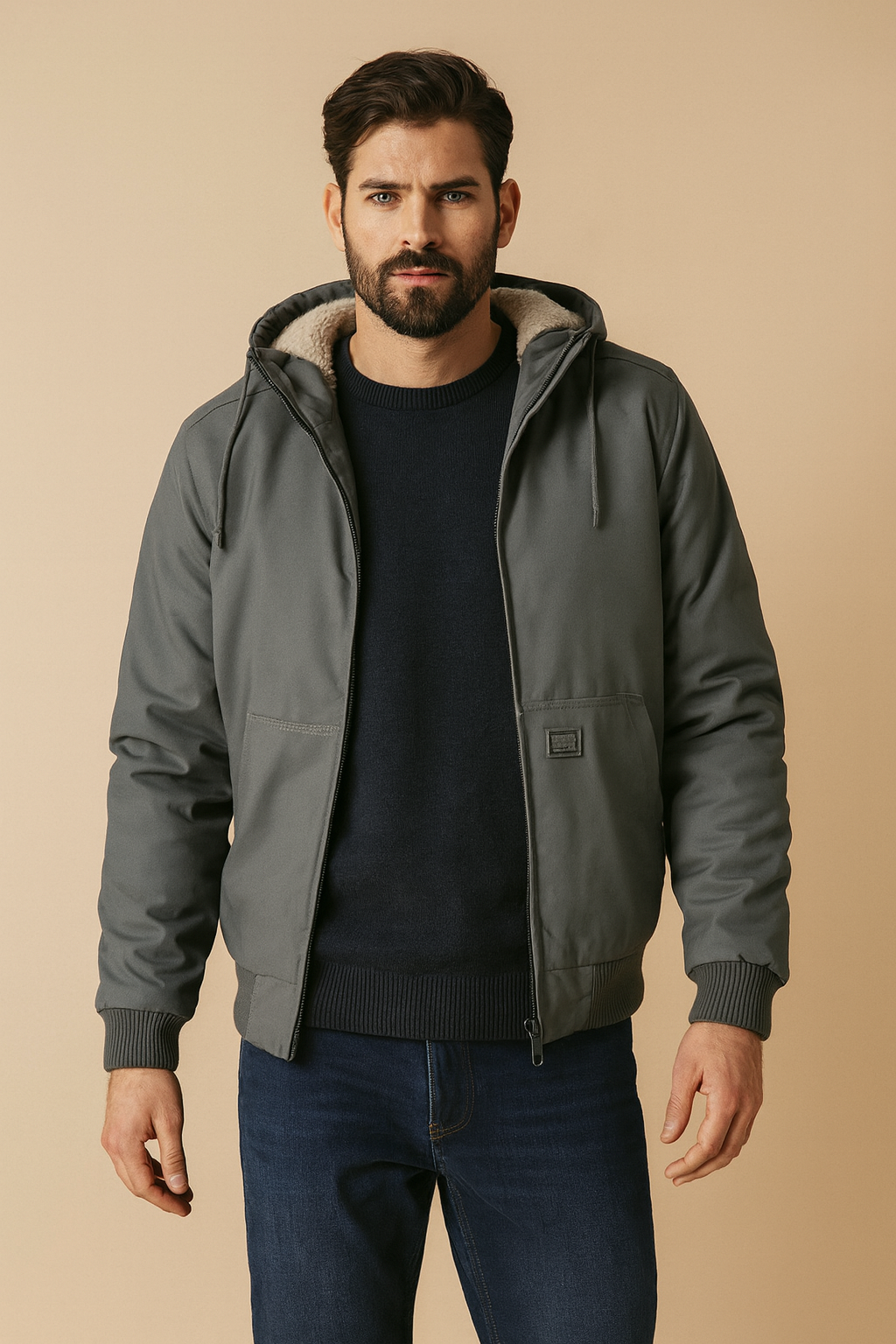 Men's Bomber Jacket Warm Winter Style